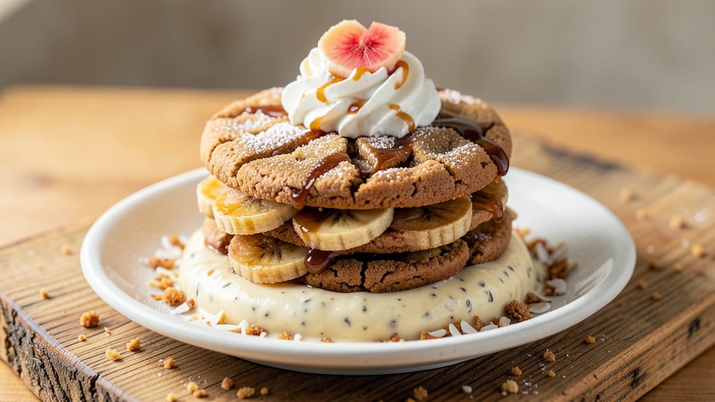 Bourbon Banana Pudding Cookie Recipe: Boozy Caramel Swirls and Creamy Layers