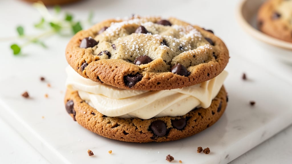 Chocolate Chip Cookie Icing Sandwiches Recipe: Pillowy Crunch Meets Gooey Rivers