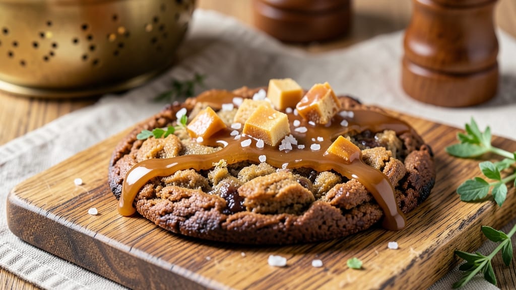 Barnes and Noble Salted Caramel Toffee Cookie Recipe: Vanilla Bean Crunch With Molten Caramel Rivers