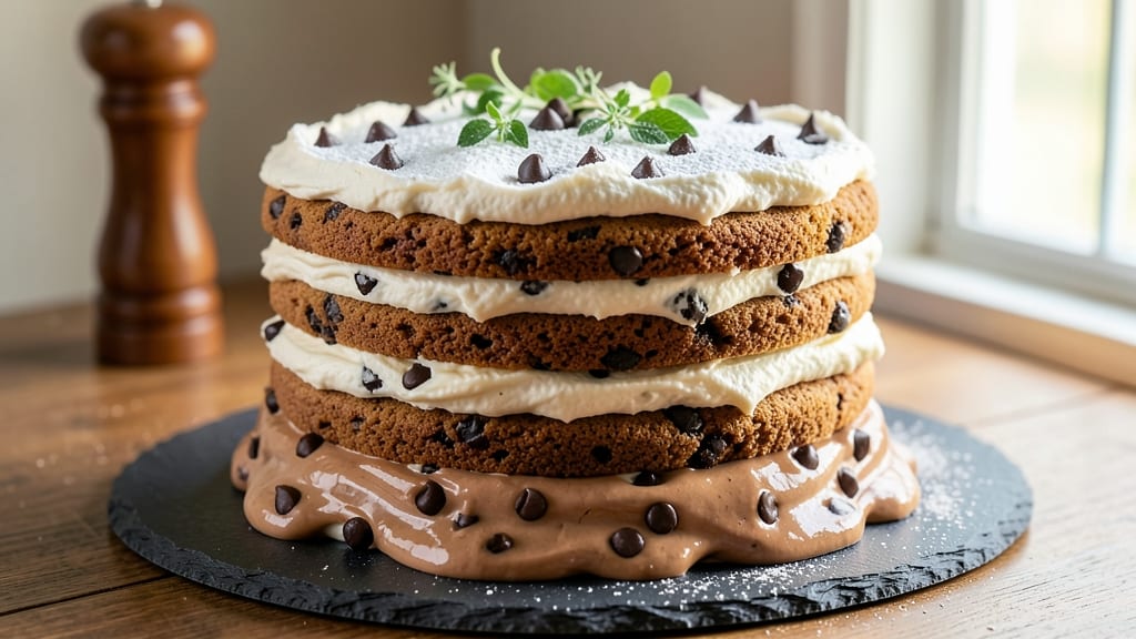 Chocolate Chip Cookie Cake Frosting Recipe: Vanilla Bean Swirls and Crunchy Edges
