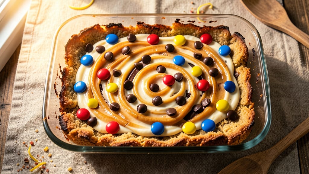 5-Minute M&M Cookie Bars Microwave Recipe: No-Bake Crunch Meets Melty Chocolate Rivers