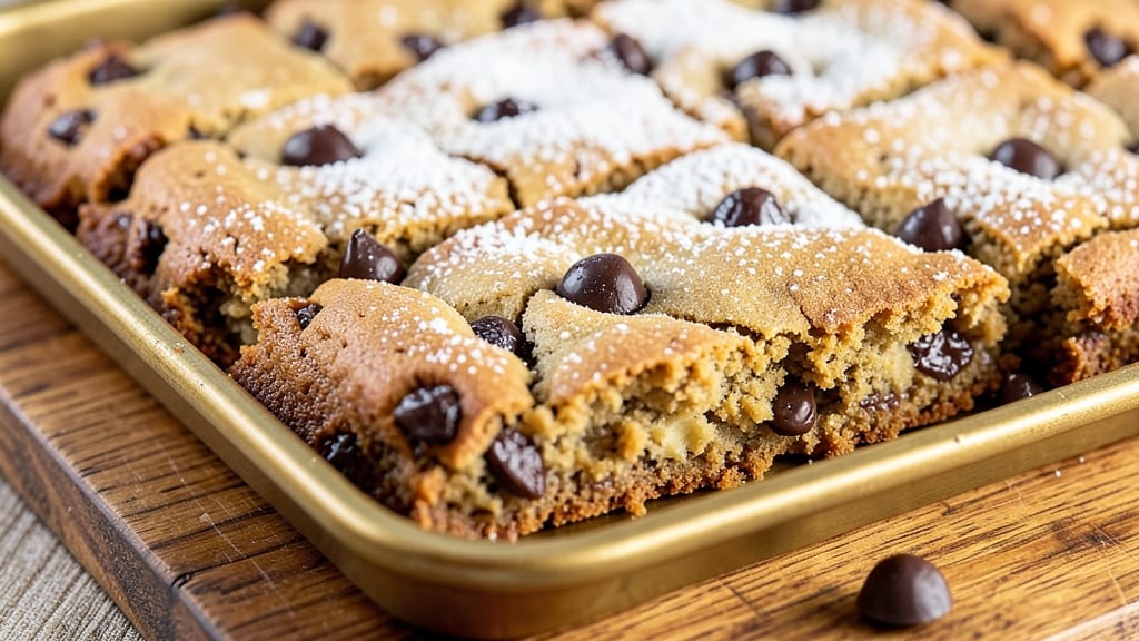 Chocolate Chip Cookie Bars Recipe 8x8 Pan: Sandpaper Crunch With Hidden Vanilla Streaks