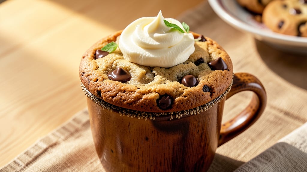 Chocolate Chip Cookie in a Mug Recipe No Egg: Microwave Magic with Sandpaper Crunch