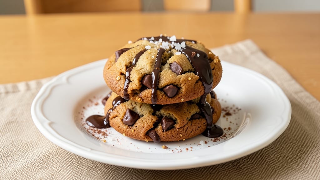 Vegan Double Chocolate Cookie Recipe: Fudgy Cores and Sandpaper Crunch