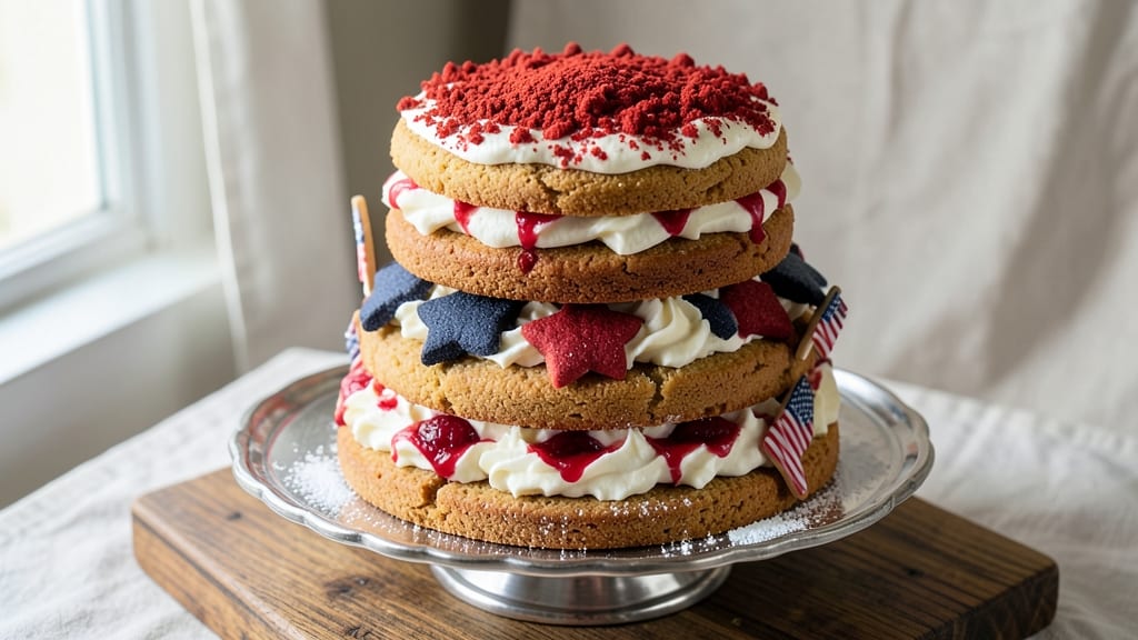 4th of July Cookie Cake Recipe: Patriotic Swirls and Sandpaper Crunch Magic