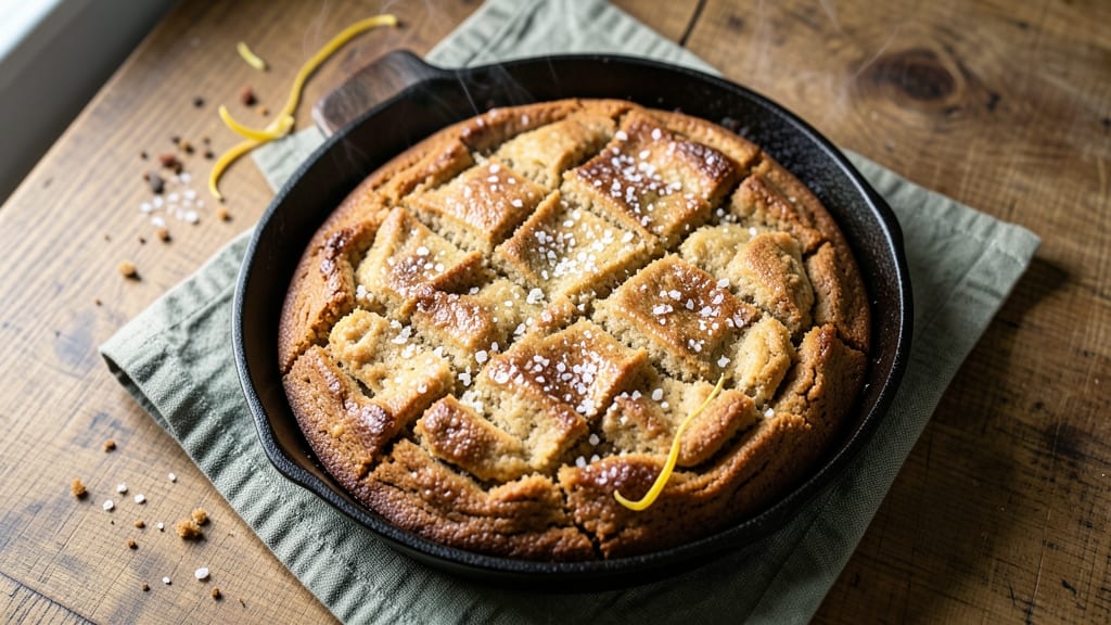 Cast Iron Cookie Cake Recipe: Crispy Crust and Warm Vanilla Centers