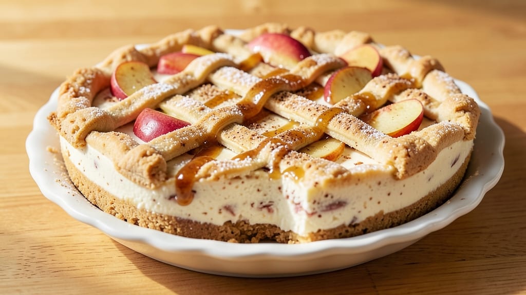 Sugar Cookie Apple Cheesecake Pie Recipe: Spiced Crust Meets Creamy Vanilla Swirls